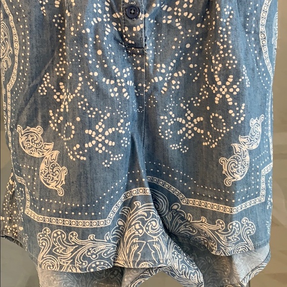 Denim romper with peep hole back - Picture 6 of 9